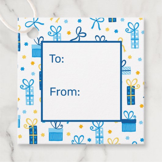 Hanukkah-Cadeaus van Bedankjes Labels (Voorkant)