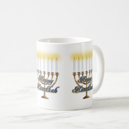 Hanukkah candles mok menorah (Voorkant rechts)