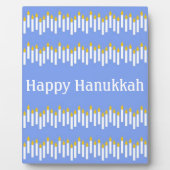 Hanukkah Candles over Blue Fotoplaat (Voorkant)