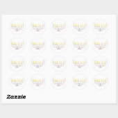 Hanukkah Candles Ronde Sticker (Vel)