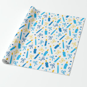 Hanukkah Candles Wrapping Paper Cadeaupapier