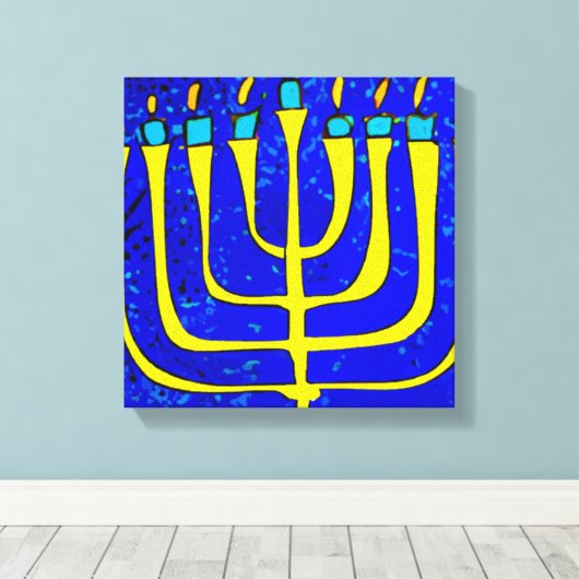 Hanukkah Canvas Afdruk (Insitu (Houten vloer))