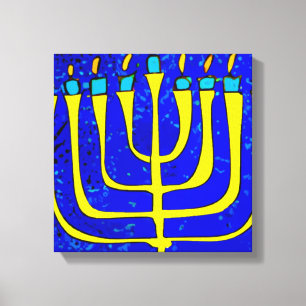 Hanukkah Canvas Afdruk