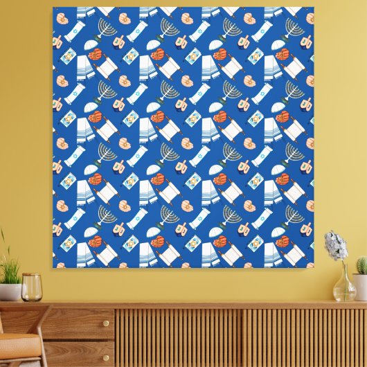 Hanukkah Canvas Print Fun (Insitu (Woonkamer))