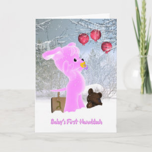 Hanukkah Card , babykleertje eerste hanukkah Feestdagen Kaart