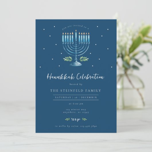 Hanukkah Celebration Invitation (Debout devant)