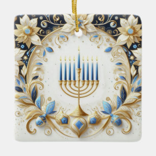 Hanukkah Ceramic Ornament