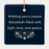 Hanukkah Ceramic Ornament (Achterkant)
