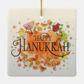 Hanukkah Ceramic Ornament (Achterkant)