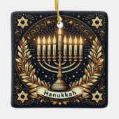 Hanukkah Ceramic Ornament (Voorkant)