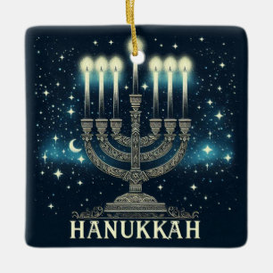 Hanukkah Ceramic Ornament