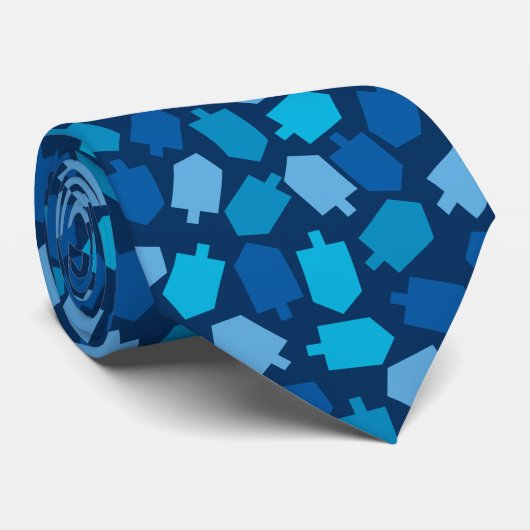 Hanukkah Chanukah Driedel Pattern Stropdas (Opgerold)