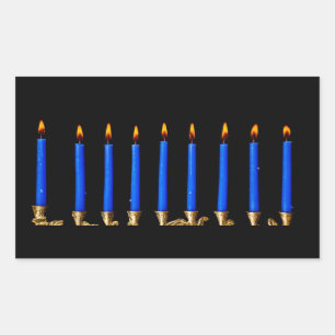 Hanukkah Chanukah Hanukah Hannukah Menorah Candles Rechthoekige Sticker