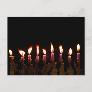 Hanukkah Chanukah Hanukah Menorah Burning Candles Feestdagenkaart