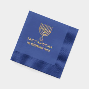 Hanukkah Chanukah Ménorah Allumée #31L Nom de Fami