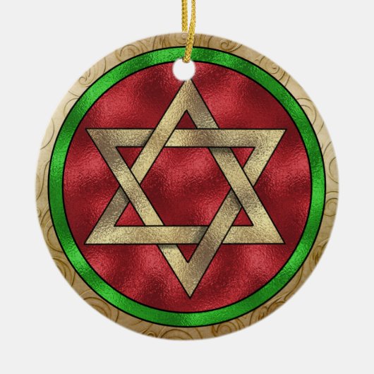 Hanukkah - Chanukah Ster van David Ornament (Voorkant)