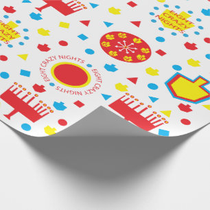 Hanukkah/Chanukah Wrapping Paper Colorful Crazy 8 Cadeaupapier