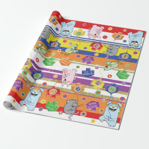Hanukkah/Chanukah Wrapping Paper Mouse en Friends Cadeaupapier