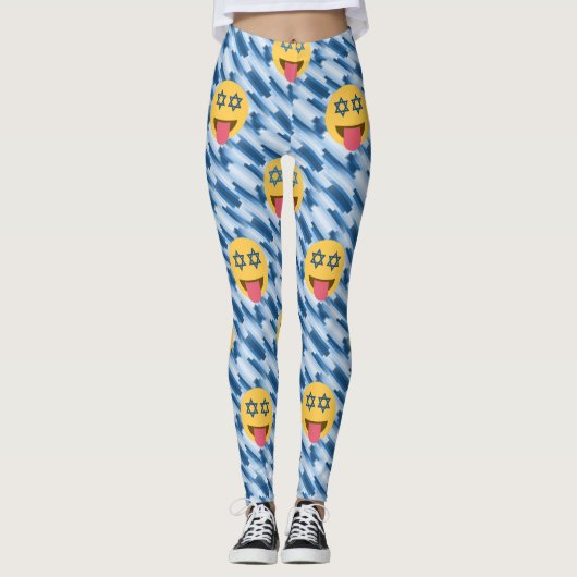 Hanukkah Chanukkah Emoji leggings (Voorkant)