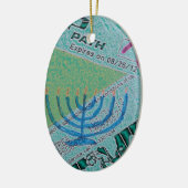 Hanukkah Collage Keramisch Ornament (Links)