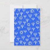 HANUKKAH CUSTOM PHOTO Menorahs Stars Holiday Card (Achterkant)