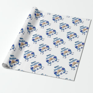 Hanukkah Dancing Dreidels en Jelly Doughnuts Cadeaupapier