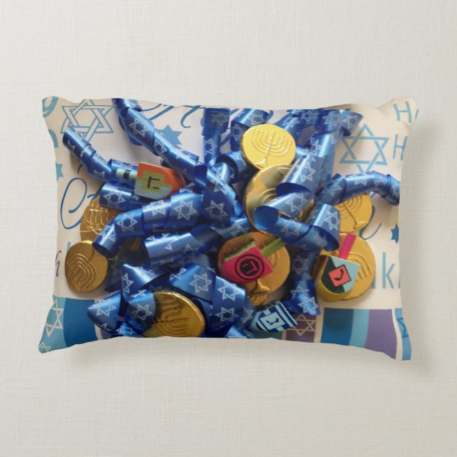 Hanukkah Decoratief Kussen (Achterkant)