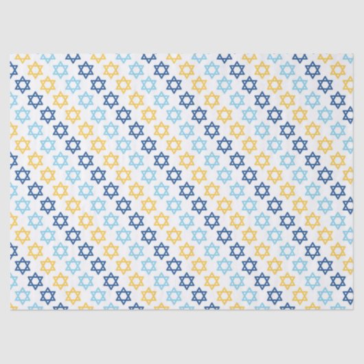 Hanukkah Diagonale Ster van David Tissuepapier (Voorkant)