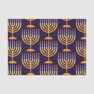 Hanukkah die de papieren menorah-feestdag inpakt tissuepapier