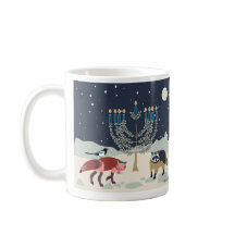 Hanukkah-dieren Menorah Desert Coffee-Mok