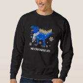 Hanukkah Dinosaur Menorasaurus Rex Dino Chanukah B Trui (Voorkant)