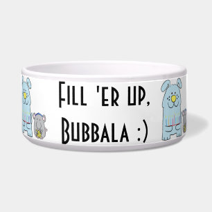 Hanukkah Dog/Mouse Pet Bowl "Fill er up, Bubbala" Voerbakje