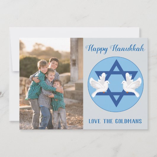 Hanukkah Dove Groetings of Peace (Voorkant)