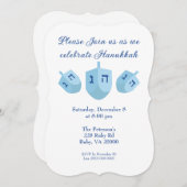 Hanukkah Draai-tops Feest Kaart (Voorkant / Achterkant)