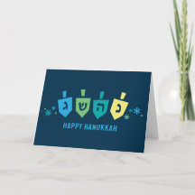 Hanukkah Draaiende Top Feestkaart
