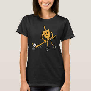 Hanukkah Draaijtop IJshockey Chanukah Joodse Manne T-shirt