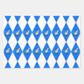 Hanukkah Dreidel Argyle Pattern Inpakpapier Vel (Voorkant 2)
