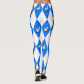 Hanukkah Dreidel Argyle Pattern Leggings (Achterkant)