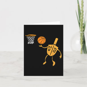Hanukkah Dreidel Bysketbyll Chanukah Jewish Mannen Kaart