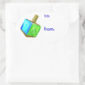 Hanukkah Dreidel Gift Label Stickers (Tas)