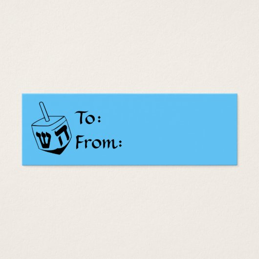 Hanukkah Dreidel Gift Labels Mini Visitekaartjes (Voorkant)