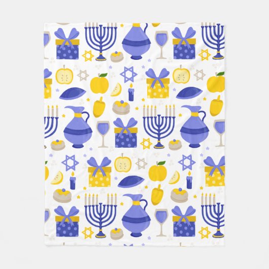 hanukkah dreidel menorah fleece deken (Voorkant)