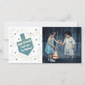 Hanukkah Dreidel Pinwheel Feestdagenkaart (Voorkant)