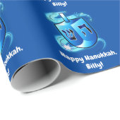 Hanukkah Dreidel Spinning Name  Cadeaupapier (Rol Hoek)