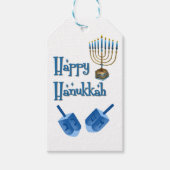 Hanukkah Dreidels Cadeaulabel (Voorkant)