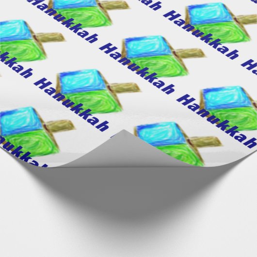 Hanukkah Dreidels Cadeaupapier (Hoek)
