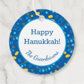 Hanukkah Dreidels Gift Label (Achterkant)