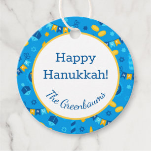 Hanukkah Dreidels Gift Label