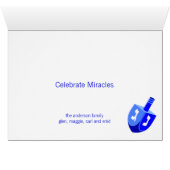 Hanukkah Dreidels in blauw en wit geweer voor kind (Binenzijde Horizontaal (Onderkant))