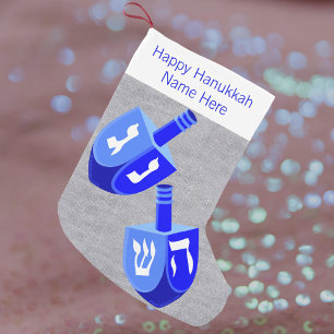 Hanukkah Dreidels in Blue Fun Kinder Chrismukkah Kleine Kerstsok